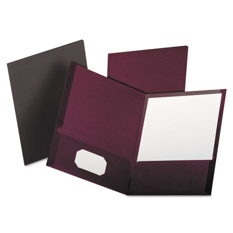 Linen Twin-Pocket Folders, Letter, Box of 25