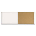 Magnetic Dry-Erase & Cork Bulletin Board Combination, Aluminum Frame