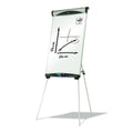 Magnetic Dry-Erase Easel, 27"w x 39"h, w/ Brushed Silver Frame
