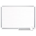 Magnetic Dry-Erase Planning Board w/ 1" Ruled Lines, Aluminum Frame