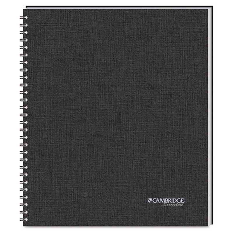 Meeting Notebook, 8 7/8" x 11", Legal Rule, 80 sheets, Black