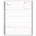 Meeting Notebook, 8 7/8" x 11", Legal Rule, 80 sheets, Black