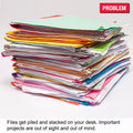 Ultimate Office StationMate™ 5 Compartment Cubicle File Folder Holder Over the Panel Partition Display Rack Includes Your Choice of 5th-Cut or 3rd-Cut PocketFile™ Project Files