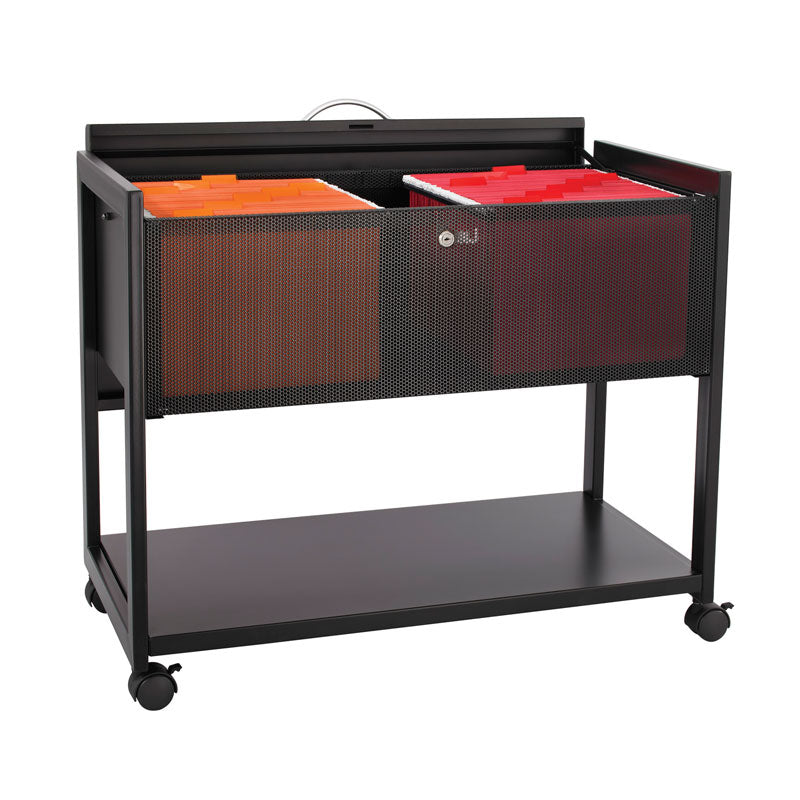 Mobile File with Locking Top - Black | Ultimate Office