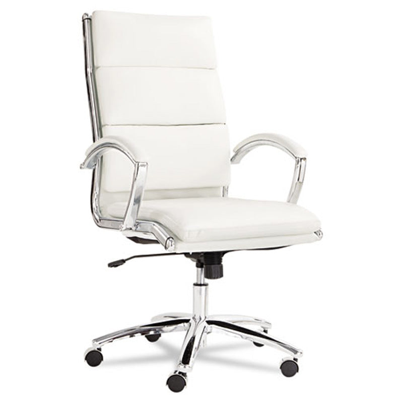 Neratoli High-Back Slim Profile Chair, Chrome
