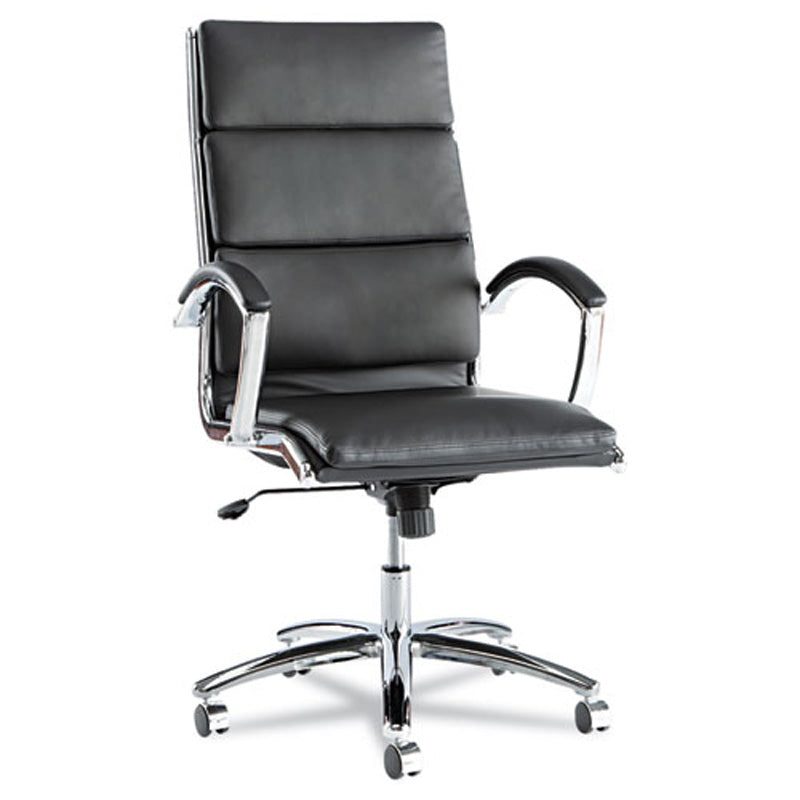 Neratoli High-Back Slim Profile Chair, Chrome