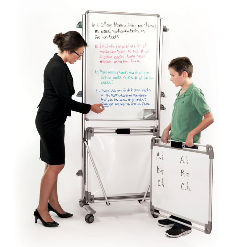 Nexus 76 1/8" x 32 5/8" Easel Plus with 4 Dry-Erase Tablets
