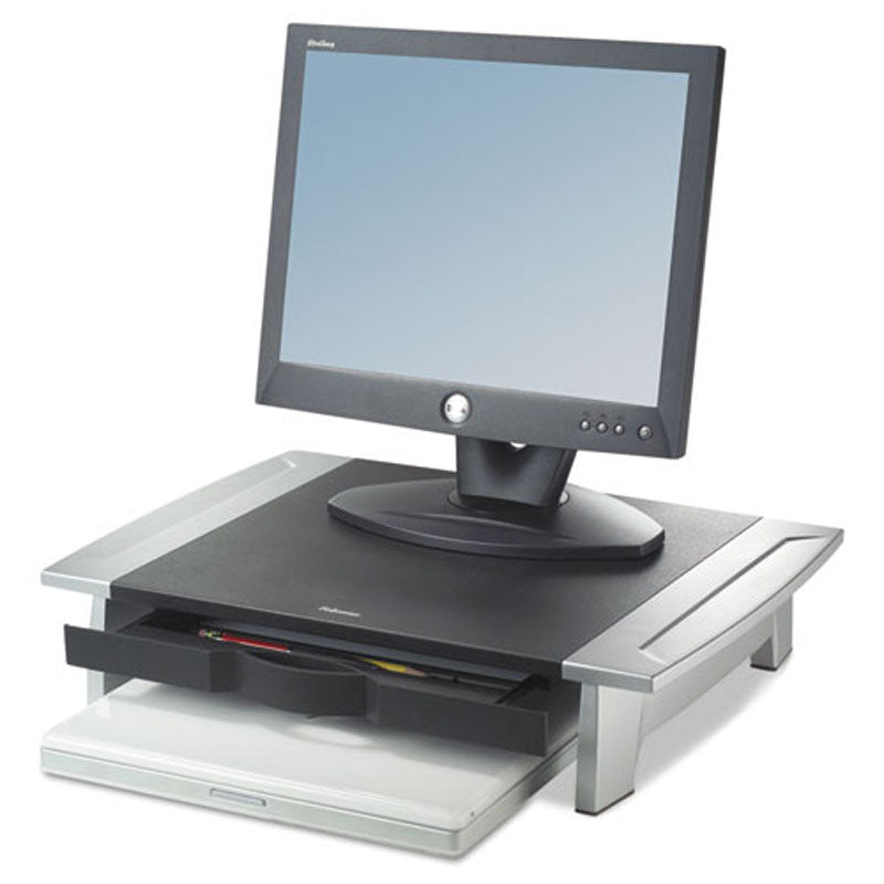 Silver & Black Monitor Stand