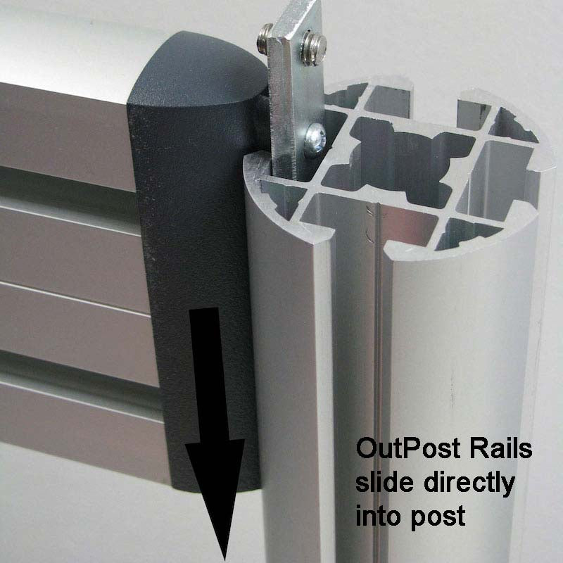 Four OutPost™ Aluminum Rails with 2 Posts
