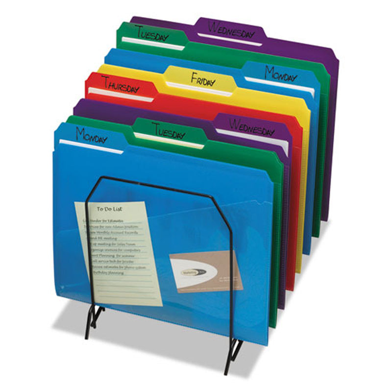 Poly Colored File Folder with Slash Pocket