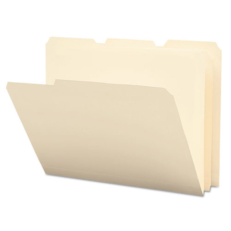 Poly Top Tab Manila File Folders, 3rd-Cut, Letter (12-pack)