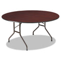 Premium Round Wood Laminate Folding Table, 60" Diameter x 29"h