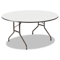 Premium Round Wood Laminate Folding Table, 60" Diameter x 29"h