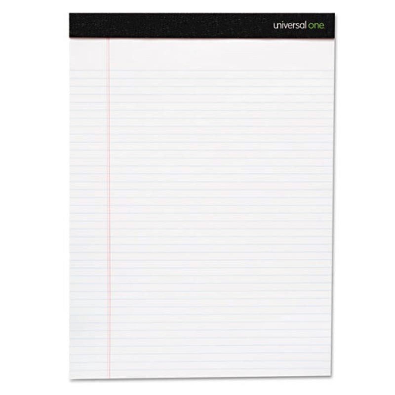 Premium Writing Pads, Wide Rule, Letter Size, 20# Paper, White (6-pack, 50 sheet pads)