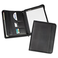 Professional Zip Pad Holder, Black Faux Leather