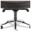 Ravino Big & Tall High-Back Swivel/Tilt Chair, Chrome w/Black Leather