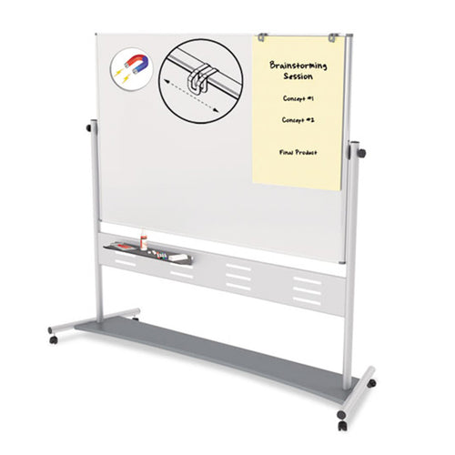 Revolver Reversible Mobile Easel, 72"w x 48"h, w/ Aluminum Frame