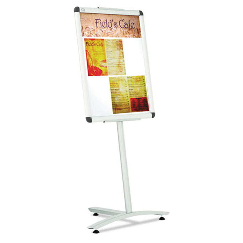 Snap-Frame Sign Holder (Fits 24" x 18"), w/ Aluminum Pedestal Base