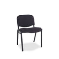 Sorrento Stacking Guest Chair, Black w/Black Faux Leather (set of 4 chairs)