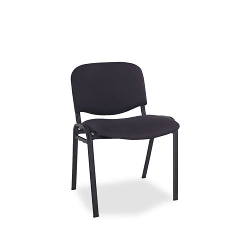 Sorrento Stacking Guest Chair, Black w/Black Faux Leather (set of 4 chairs)