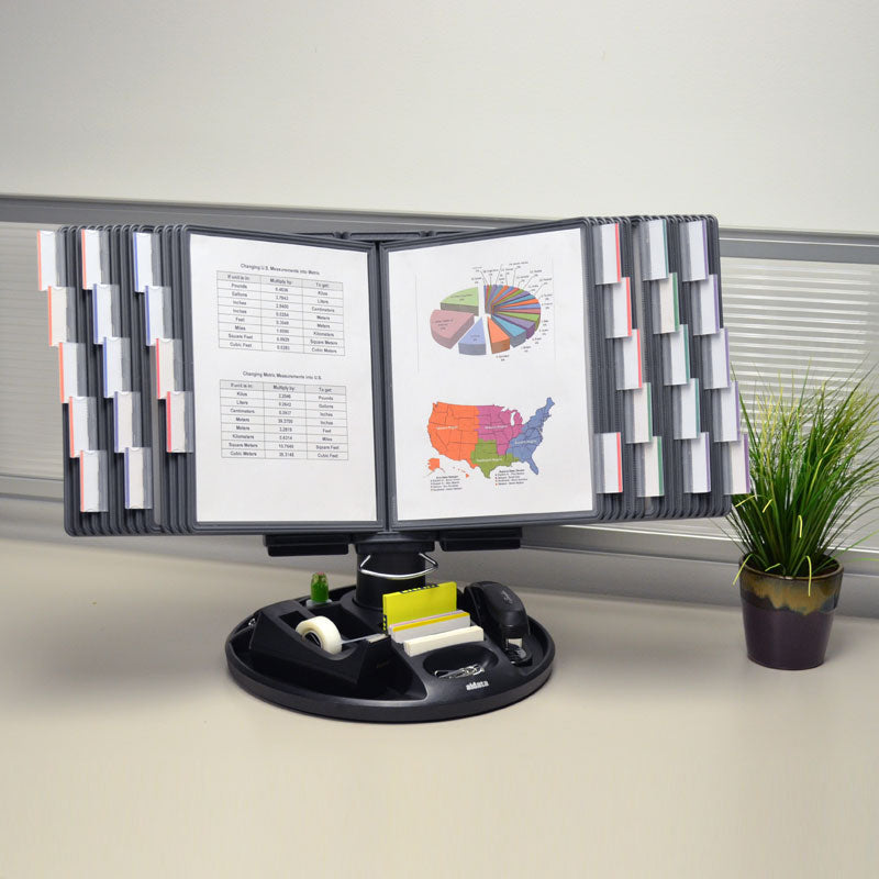 SpinFile™ 30-Pocket Executive Desktop Reference Organizer