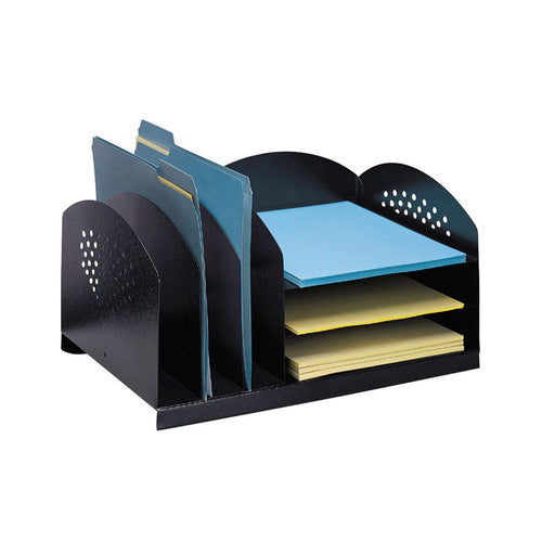 Steel 3 Horizontal/3 Vertical Desk Organizer