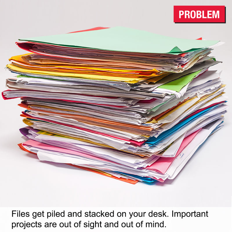 Ultimate Office 5-Compartment Mesh StepUp File Inclined Desktop Organizer Includes Your Choice of 5th or 3rd-Cut PocketFile™ Project Files
