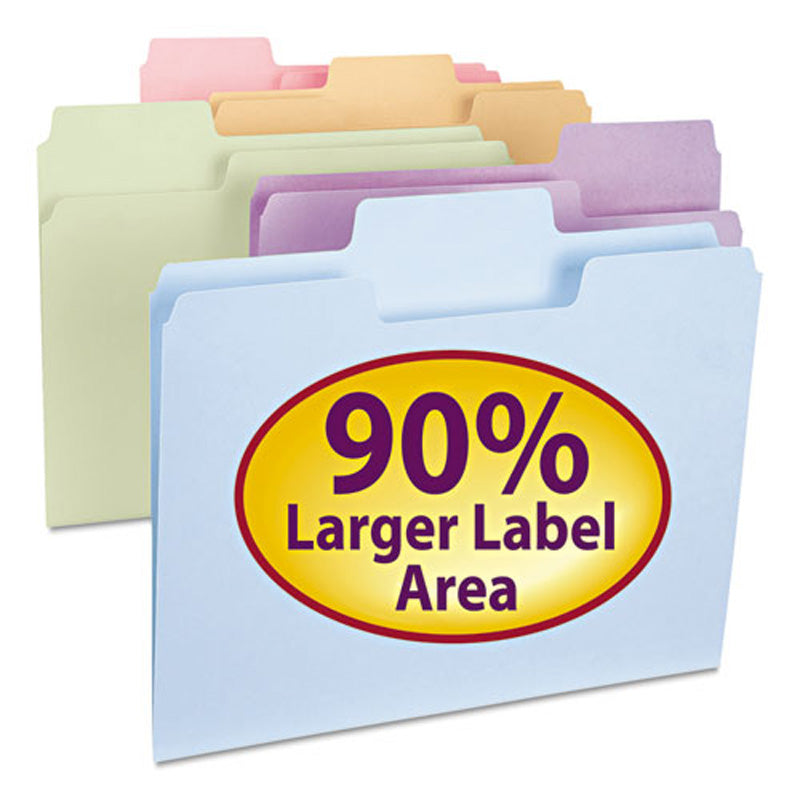 Supertab Pastel File Folders X-tra Large Label | Ultimate Office