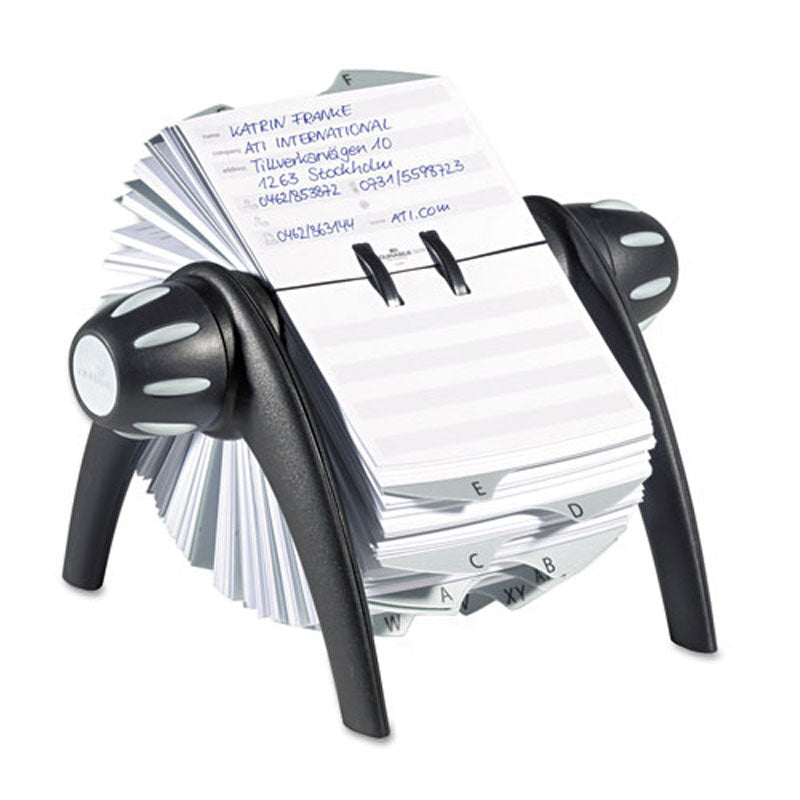 Rolodex Business Card Holder Visifix Rotary Business Card Holder - Stores 400 Cards With A-Z Index, Black/Silver Desktop Organizer Rolodex Business Card Holder Visifix Rotary Business Card Holder - Stores 400 Cards With A-Z Index, Black/Silver Desktop Organizer