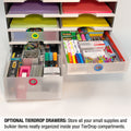 Ultimate Office TierDrop™ Desktop Organizer Document, Forms, Mail, and Classroom Sorter.  6 Letter Size Compartments with Optional Add-On Tiers for Easy Expansion - Lifetime Guarantee!