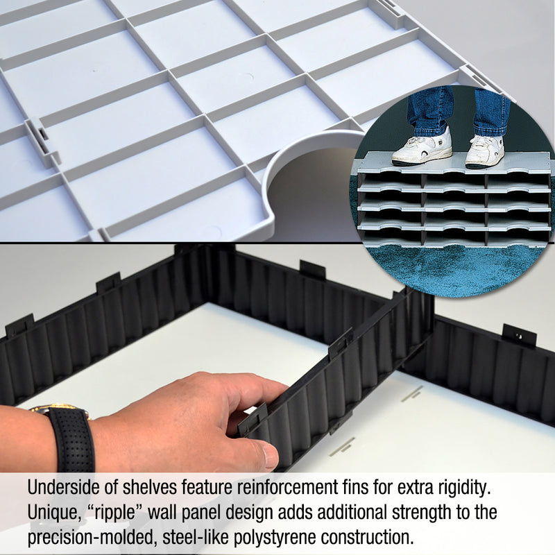 Desktop Organizer 6 Letter Tray Sorter, Vertical File & 3 Supply Drawers - TierDrop™ Modular Organizers Use Vertical Space to Store All of Your Files & Supplies in Clear View & Within Arm's Reach