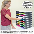 Ultimate Office TierDrop™ Desktop Organizer/Forms Sorter, 4-Compartments with 2 Storage Drawers with Dividers, and Optional Add-On Tiers for Easy Expansion - Lifetime Guarantee!