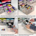 Desktop Organizer 9 Slot Sorter, Riser Base, Vertical File, 3 Storage & 3 Supply Drawers - Uses Vertical Space to Store All of Your Documents, Binders and Supplies in Clear View & Within Arm's Reach