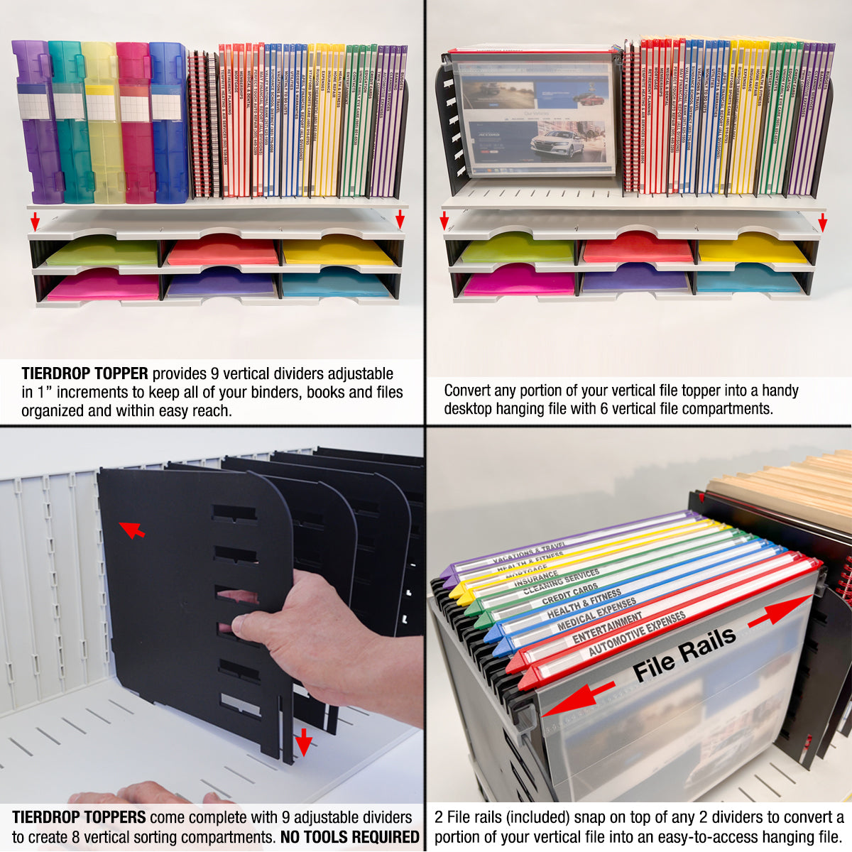 TierDrop Desktop Organizer Vertical File with 9 Letter Trays | Ultimate ...