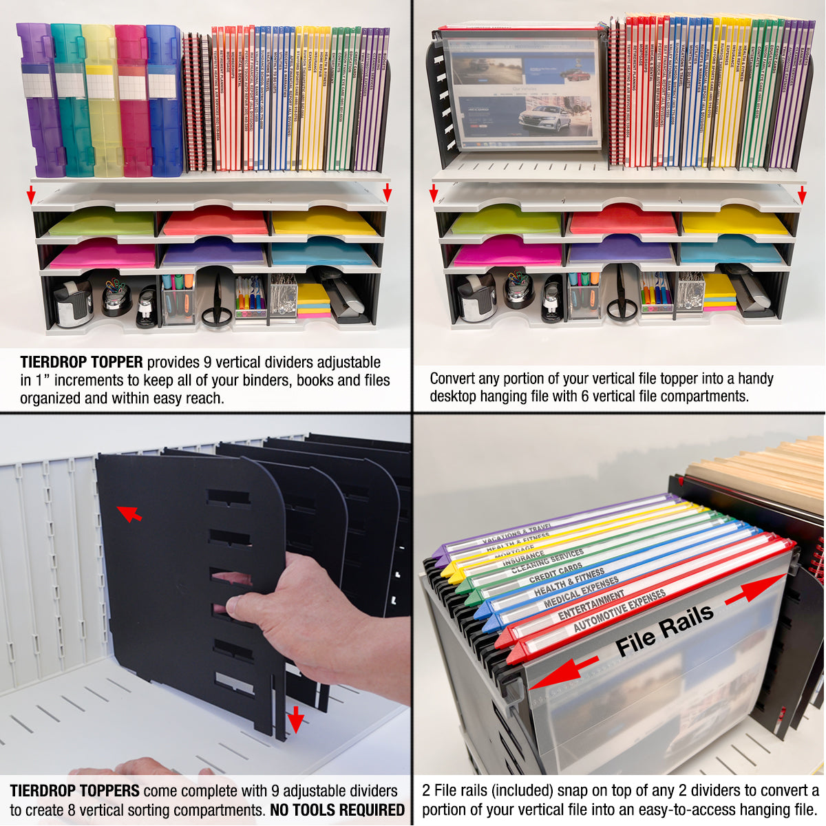 12 Tier Scrapbook Paper Organizer Desk Scrapbook Paper Sorter Storage