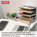 Desktop Organizer 6 Letter Tray Sorter with 2 Supply Drawers - TierDrop™ Organizers Keep All of Your Documents, Files and Frequently Used Supplies at Your Fingertips in One Compact, Modular System