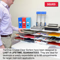 Ultimate Office 10-Compartment Crystal Clear Mail Sorter Add-On (for Any 5-Wide Crystal Clear Mail Sorter Unit)