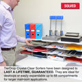 Ultimate Office TierDrop Crystal Clear Literature Organizer, Forms, Mail, Classroom Sorter. 55 Compartment (5w x 11h) With Optional Add-On Tiers for Easy Expansion