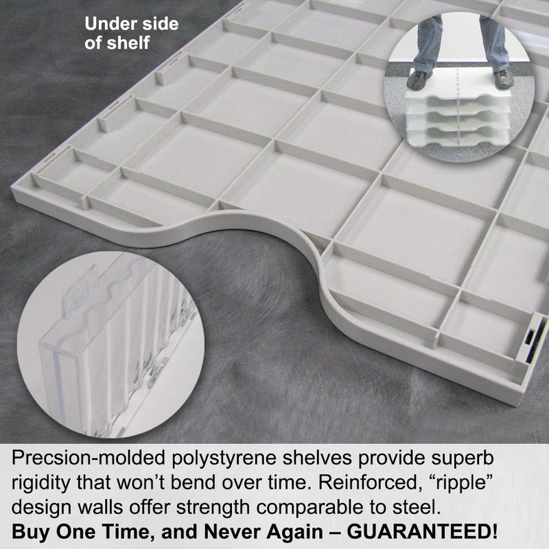 Ultimate Office TierDrop™ Desktop Organizer Document, Forms, Mail, and Classroom Sorter. 21 Extra Large, (3w x 7h), Crystal Clear Compartments with Optional Add-On Tiers for Easy Expansion - Lifetime Guarantee!