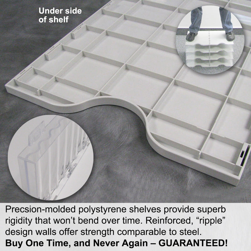 Ultimate Office TierDrop™ Desktop Organizer Document, Forms, Mail, and Classroom Sorter. 3 Extra Large, (1w x 3h), Crystal Clear Compartments with Optional Add-On Tiers for Easy Expansion - Lifetime Guarantee!
