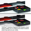 Ultimate Office TierDrop™ Desktop Organizer/Forms Sorter, 4-Compartments with 2 Storage Drawers with Dividers, and Optional Add-On Tiers for Easy Expansion - Lifetime Guarantee!