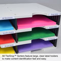 Ultimate Office TierDrop™ Desktop Organizer/Forms Sorter, 4-Compartments with 2 Storage Drawers with Dividers, and Optional Add-On Tiers for Easy Expansion - Lifetime Guarantee!