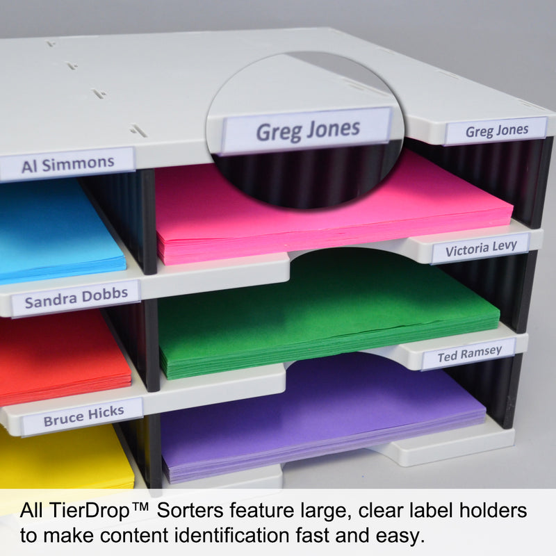 Ultimate Office TierDrop™ Desktop Organizer/Forms Sorter, 6-Compartment High-Capacity with Optional Add-On Tiers for Easy Expansion - Lifetime Guarantee!