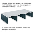 Ultimate Office TierDrop™ Add-On Tier, 3 High-Capacity Compartments (for Any 3-Wide TierDrop Unit) - Lifetime Guarantee!