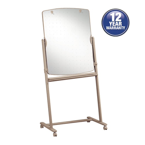 Total Erase Reversible Mobile Presentation Easel, 31"w x 41"h, w/ Neutral Frame