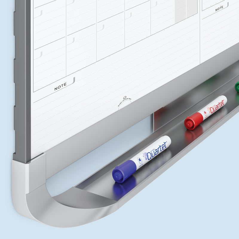 Total Erase Sliding 3-Month Planner, 36" x 24" w/ Graphite Accents