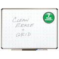 Total Erase Whiteboard w/ Alignment Grid, Aluminum Frame