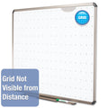 Total Erase Whiteboard w/ Alignment Grid, Aluminum Frame