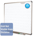 Total Erase Whiteboard w/ Alignment Grid, Aluminum Frame