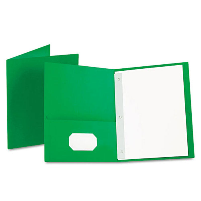 Twin Pocket Embossed Paper Folders w/ Tang Fasteners | Ultimate Office